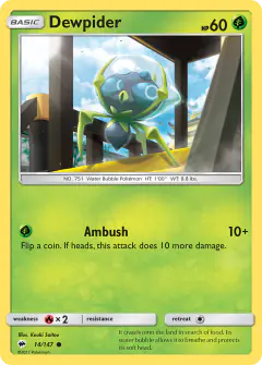 Dewpider Common card from Burning Shadows