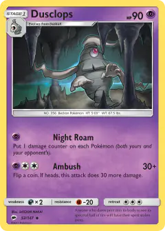 Dusclops Uncommon card from Burning Shadows