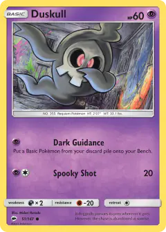 Duskull Common card from Burning Shadows