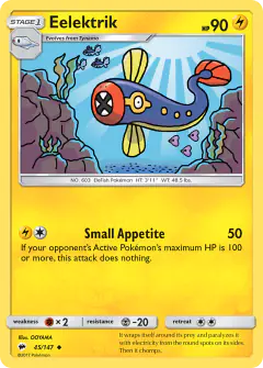 Eelektrik Uncommon card from Burning Shadows