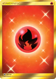 Fire Energy Rare Secret card from Burning Shadows