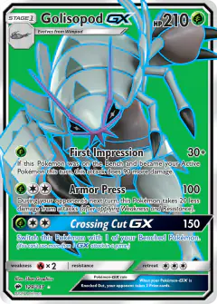 Golisopod-GX Rare Ultra card from Burning Shadows
