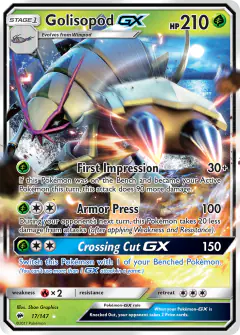Golisopod-GX Rare Holo GX card from Burning Shadows