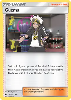 Guzma Uncommon card from Burning Shadows