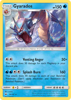 Gyarados Rare Holo card from Burning Shadows