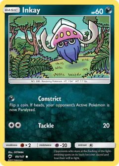 Inkay Common card from Burning Shadows