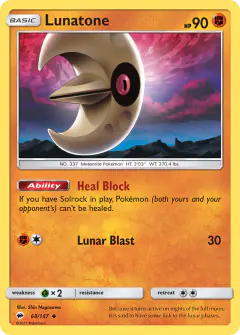 Lunatone Uncommon card from Burning Shadows