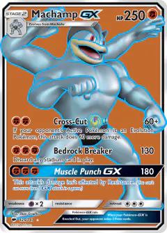 Machamp-GX Rare Ultra card from Burning Shadows