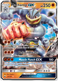 Machamp-GX Rare Holo GX card from Burning Shadows