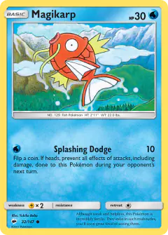 Magikarp Common card from Burning Shadows