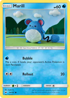 Marill Common card from Burning Shadows