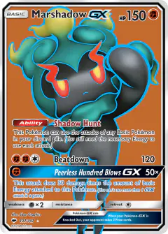 Marshadow-GX Rare Ultra card from Burning Shadows