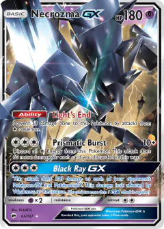 Necrozma-GX Rare Holo GX card from Burning Shadows