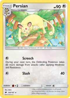 Persian Rare card from Burning Shadows