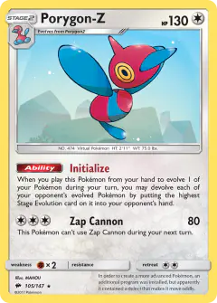 Porygon-Z Rare Holo card from Burning Shadows