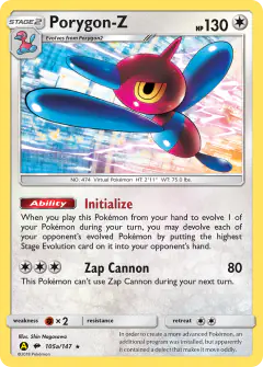 Porygon-Z Rare Holo card from Burning Shadows