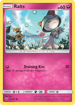 Ralts Common card from Burning Shadows