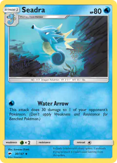 Seadra Uncommon card from Burning Shadows