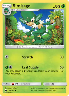 Simisage Uncommon card from Burning Shadows