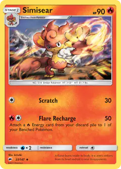 Simisear Uncommon card from Burning Shadows