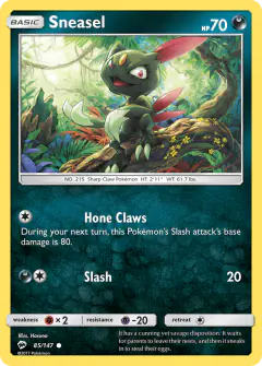 Sneasel Common card from Burning Shadows