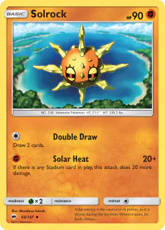 Solrock Uncommon card from Burning Shadows