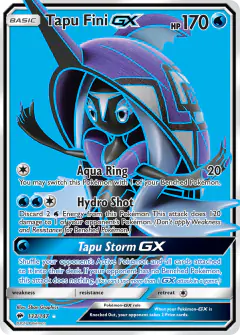 Tapu Fini-GX Rare Ultra card from Burning Shadows