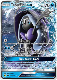 Tapu Fini-GX Rare Holo GX card from Burning Shadows