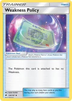 Weakness Policy Uncommon card from Burning Shadows