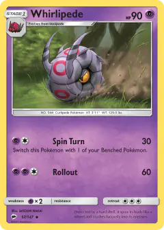 Whirlipede Uncommon card from Burning Shadows