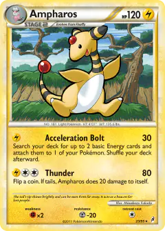Ampharos Rare card from Call of Legends