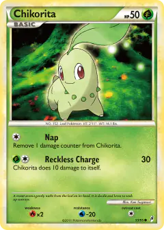 Chikorita Common card from Call of Legends