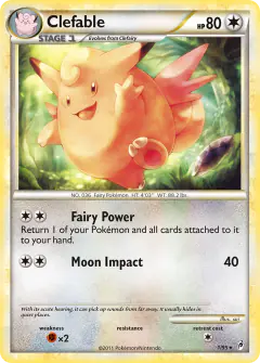 Clefable Rare Holo card from Call of Legends