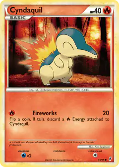 Cyndaquil Common card from Call of Legends