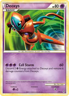Deoxys Rare Holo card from Call of Legends