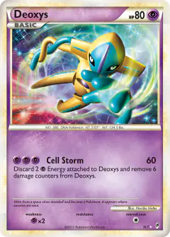 Deoxys Rare Holo card from Call of Legends