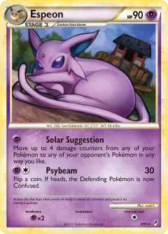 Espeon Rare Holo card from Call of Legends
