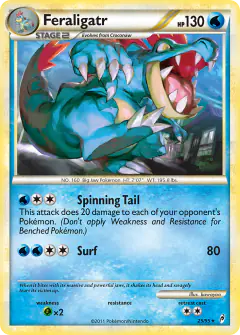 Feraligatr Rare card from Call of Legends