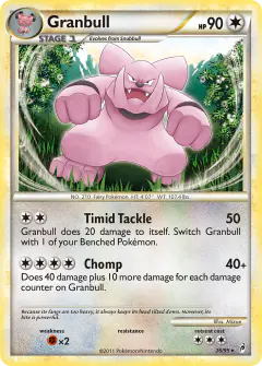 Granbull Rare card from Call of Legends