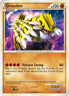 Groudon Rare Holo card from Call of Legends