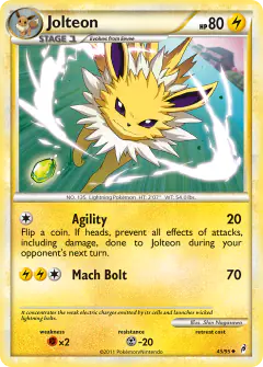 Jolteon Uncommon card from Call of Legends