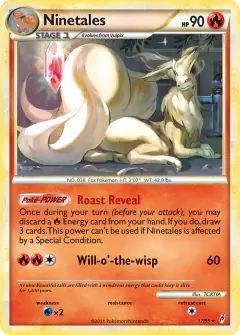 Ninetales Rare Holo card from Call of Legends