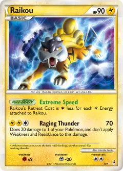 Raikou Rare Holo card from Call of Legends