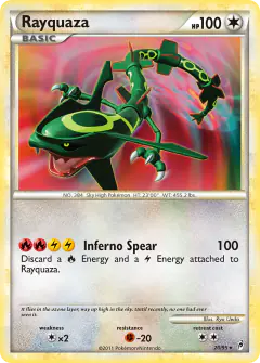 Rayquaza Rare Holo card from Call of Legends