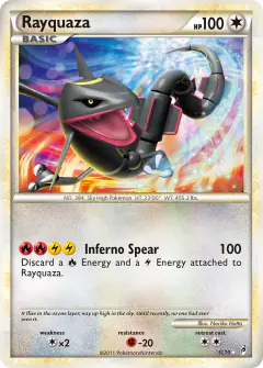 Rayquaza Rare Holo card from Call of Legends