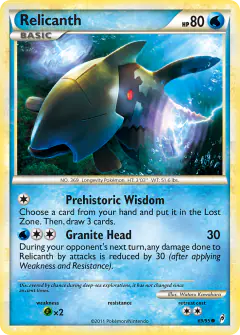 Relicanth Common card from Call of Legends
