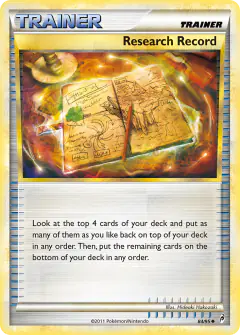 Research Record Uncommon card from Call of Legends