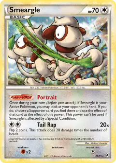 Smeargle Rare Holo card from Call of Legends