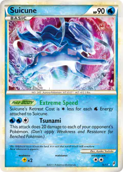Suicune Rare Holo card from Call of Legends