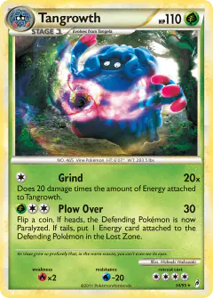 Tangrowth Rare card from Call of Legends